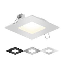 With jilly recessed luminaires, lighting designers choose between two square sizes and a linear luminaire. Illume 4 Inch Square Led Recessed Lighting Kit With Interchangeable Trims And Selectable C The Home Depot Canada