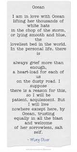 Hello Lovely Inspiration For Interiors Mary Oliver Poems Mary Oliver Ocean Poem