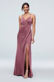 Radiate Confidence In This Sultry Crepe Back Satin Sheath Featuring Satin Bridesmaid Dresses Bridesmaid Dresses Strapless Spaghetti Strap Bridesmaids Dresses