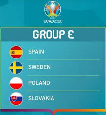Blågult spelar i grupp e, tillsammans med spanien, polen och slovakien. Em Fotboll Grupp E