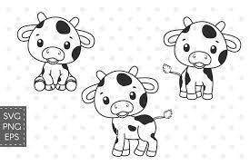 Download Cow Svg For Kids Cute Animals Clipart 300 Dpi 1281376 Cut Files Design Bundles