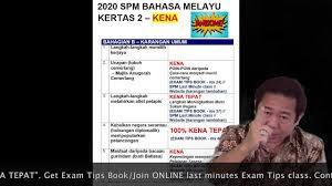 Masyarakat yang berbudi bahasa akan saling. 2020 Spm Andrew Choo Exam Tips Youtube