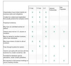 business entity comparison chart lonestarconsultinggroup