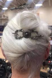 Silver Hair French Twist French Twist Hair Twist Hairstyles Platinum Hair