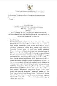 Butuh surat keterangan kerja untuk buka rekening bank? Izin Operasional Di Psbb Surat Edaran Menteri Perindustrian Republik Indonesia No 8 Tahun 2020 Izin Co Id Business News