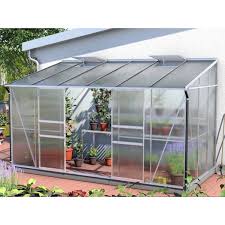 Serre Adossee En Verre Ida Base 7 80 M Taille Taille Unique Serre Jardin Maison Verte Et Entretien Jardin