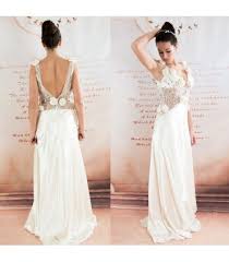 Großhandel 19 new cap sleeves champagner brautkleid ballkleid hochzeitskleid elfenbein spitze applizierte prinzessin brautkleid. Champagne Chiffon Kristall Perlen Sexy Hochzeitskleid Grosse 36