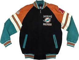 Find a new miami dolphins jacket at fanatics. Buy Miami Dolphins Men S Varsity Suede Leather Jacket Large At Amazon In