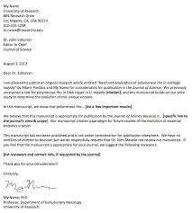 Cover Letter Sample Medical Journal Submission July 2021