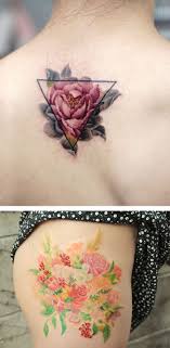 Watercolor Tattoos By Aro Tattoo Body Art Flower Tattoos Watercolor Flower Tattoo Skin Color Tattoos Watercolor Tattoo Flower Geometric Watercolor Tattoo