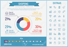 shopping infographic template elements and icons infograph