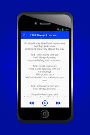 With this app you can listen to the songs andra on your mobile phone , install the application and select the song is available. Whitney Houston I Will Always Para Android Apk Baixar