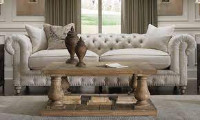 Francis Drake 104 Inch Linen Blend Chesterfield Sofa Luxe Furniture Furniture Living Room Furniture Sofas