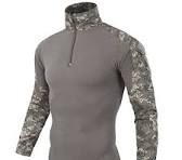 LiliChan Camisa Táctica de Manga Larga para Hombre Camisa Militar Camisa de  Combate al Aire Libre Camisa de Combate Táctica con Cremallera: Amazon.es:  ...
