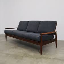 Mid century retro danish stouby brown leather mogensen style 2 seat sofa 1970s. Danish Sofa In Grey 1960s 154661