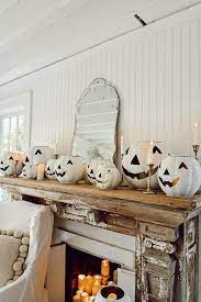 Neutral Halloween Decor Painted Jack O Lanterns Halloween Home Decor Decor Jack O Lantern