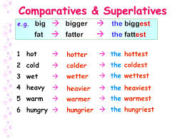 Resultado de imagen de comparatives and superlatives