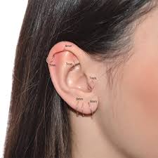 cartilage hoop earring size chart earring foto collections