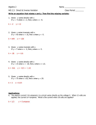 Direct And Inverse Variation Worksheet In 2020 Word Problem Worksheets Word Problems Problem Solving Worksheet