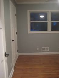Explore benjamin moore's premium paint colors and products for your next interior or exterior project. Samples On Wall Sw Morning For Monorail Silver Bm Boothbay Gray
