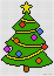 Pixel art éléphant coloriage pixel art pixel art facile dessin sur petit carreaux dessin quadrillage art du jeu art de noël pixel art personnage dessins minecraft. Pixel Art Sapin De Noel Par Tete A Modeler