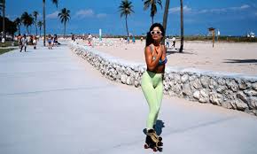 Super wheels skating center is one of. A Young Woman Rollerblading At South Beach Miami Circa 1980 Oldschoolcool
