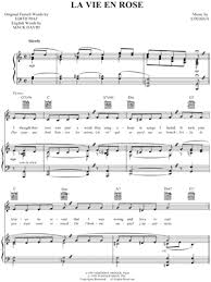 Edith Piaf La Vie En Rose Sheet Music In C Major Transposable Download Print Sku Mn0046682 G# d# i see la vie en rose. eur