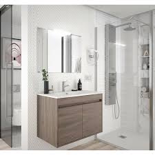 Weitere ideen zu badezimmer möbel, badezimmer, badezimmerideen. Caesaroo Badezimmer Badmobel 70 Cm Aus Eiche Eternity Holz Mit Zwei Turen 70 Cm Mit Spiegel Und Led Lampe Moebel Suchmaschine Ladendirekt De