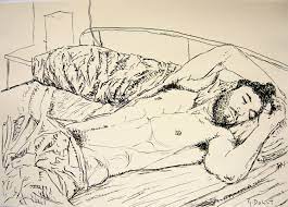 Gay Art. ORIGINAL Drawing. NO Print. sleeping Man. - Etsy Sweden