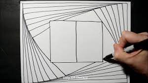 Soothing 3d Pattern Cool Overlapping Line Illusion Drawing Daily Art Illusion Drawings Daily Art Optical Illusions Art