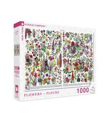 The new yorker puzzles and games dept. New York Puzzle Company Flowers 1000 Piece Puzzle