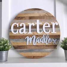 24 Pallet Round Name Sign Wood Name Sign Wooden Name Etsy Wood Name Sign Baby Name Signs Name Signs