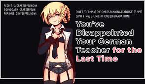 You've dissapointed your german teacher for the last time [sexy male voice,  asmr, audio roleplay, gw - xcavy.com