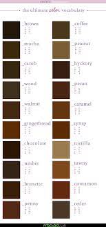 The Ultimate Color Vocabulary Part X Fashion Vocabulary Brown Color Shades Vocabulary