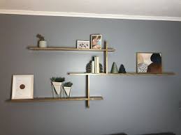 Vintage mid century wall mirror curio shelf shadowbox gold floral motif 38x 24. Mid Century Modern Wall Shelf Hometalk
