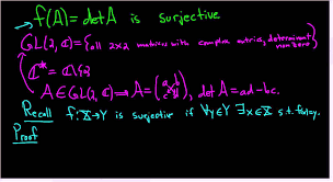 Proving A Determinant Function Is Surjective Onto Maths Exam Cardinality Function