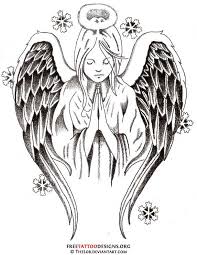 A cross floating over the clouds with a dove and praying hands tattoo on the arm for men. 60 Incredible Praying Angel Tattoos Designs With Meanings