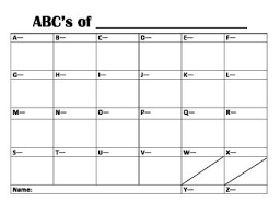 Blank Abc Chart Red Stick Teaching Materials Abc Chart