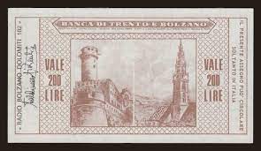 Contact and general information about banca di trento e bolzano spa company, headquarter location in trento, italy. Banca Di Trento E Bolzano 200 Lire 1977 Notafilia Kp Com