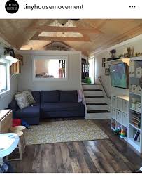 This One Reminds Me Of Our Home We Have The Same Table And Couch I M Amazed At How Spacious I Tiny House Interior Design Tiny House Cabin Tiny House Interior