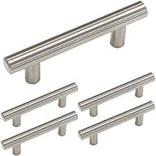Designed to coordinate with pinstripe faucets, the strong lines, curves and octagonal contours create a customized style. Brushed Nickel Cabinet Handles Drawer Pulls 3 In Hole Centers Cabinet Hardware 5 Pack Homdiy Hd201sn Kitchen Drawer Handles Modern Cabinet Pulls Pulls Amazon Canada