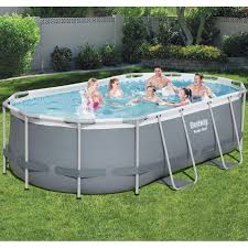 Piscine Power Steel Hors Sol Tubulaire Ovale 427x250cm Bestway