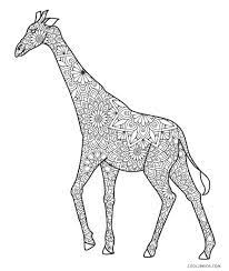A coloring page with thick lines. Giraffe Coloring Pages For Adults