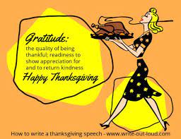 One filled with laughter and joy, great conversation, with thankful hearts and a renewed appreciation for all that life has to offer. Thanksgiving Speech How To Prepare A Perfect Toast