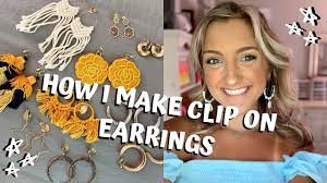 Jump rings or glue to attach decorations. How I Make My Clip On Earrings Converting Regular Earrings Into Clipons Youtube