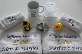 Saffieren Huwelijk Cadeau 45 Jaar Getrouwd Huwelijkscadeau Borduur Kado