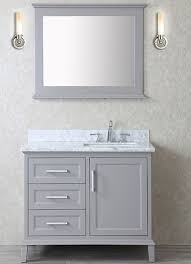 42 Inch Single Taupe Grey Bathroom Vanity Set With Mirror Grey Bathroom Vanity Single Sink Vanity 42 Inch Vanity