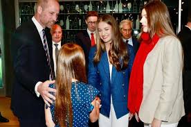Prince William and Princess Charlotte met up with Princess Leonor and Princess Sofia of Spain at the women's Euro final as England and Spain are playing each other today. They are sitting