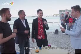Eurovision Quiz: Belgium's Peter Van de Veire tests ESC fans outside of  Lisbon's Altice Arena