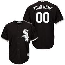 Chicago White Sox Majestic Cool Base Custom Jersey Black Chicago White Sox White Sock Custom Jerseys